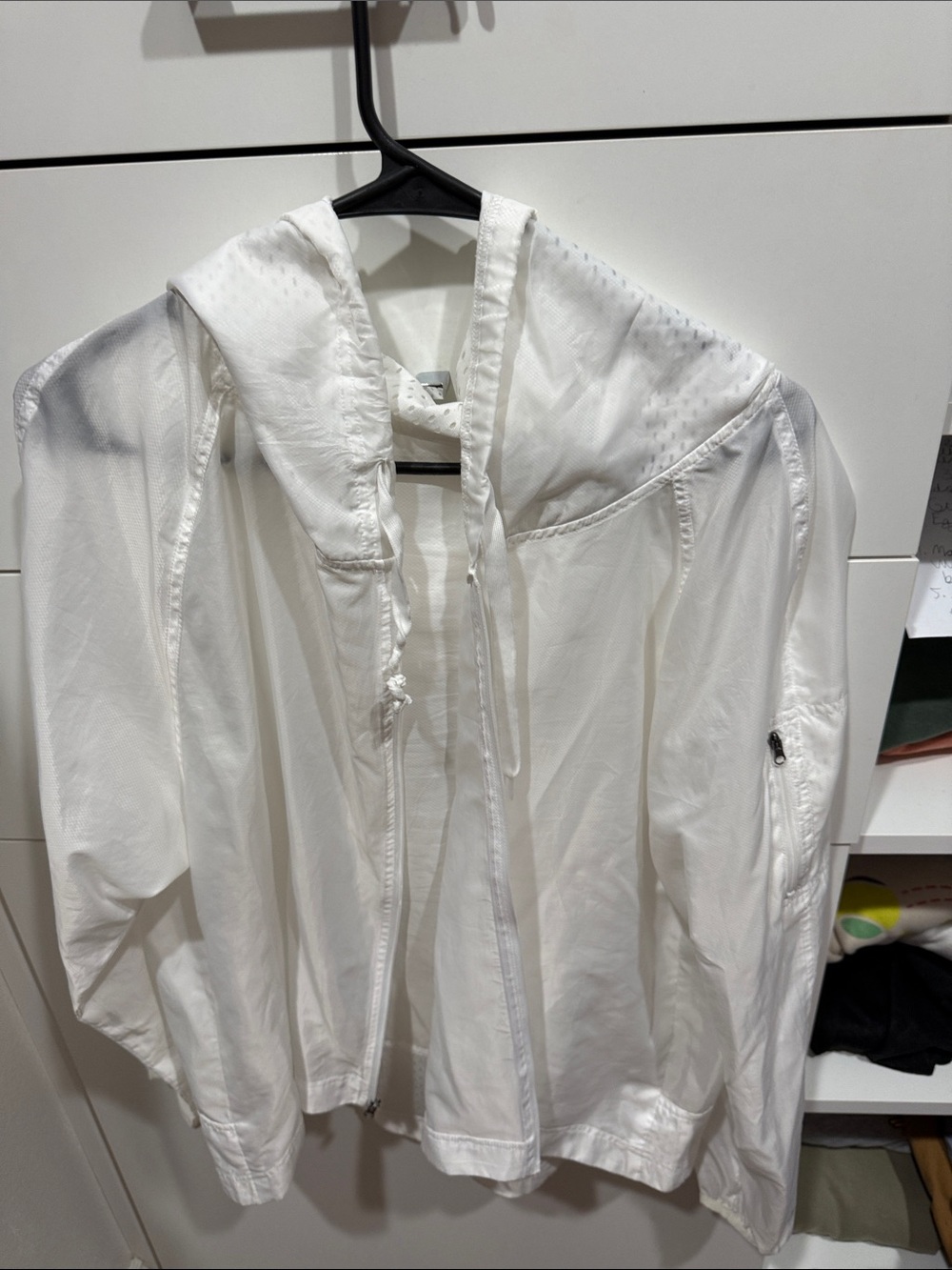 Champion White Perforated Hooded Jacket